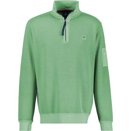 Lerros - Half zip trui - Mannen - M - 612 SAGE GREEN - Katoen - 2524421