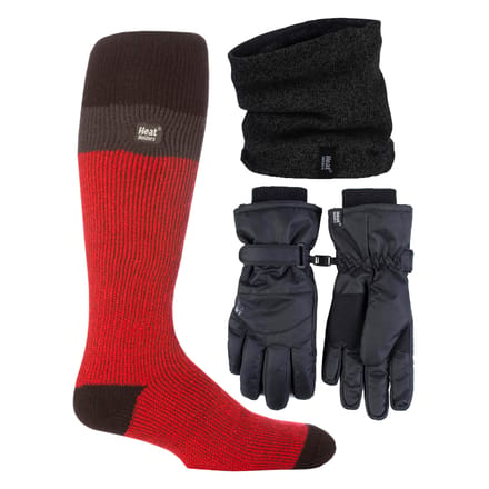 Mannen Ski Set Nekwarmer Handschoenen & Thermische Skisokken Winterkleding