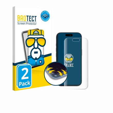 BROTECT - Screenprotector voor Apple iPhone 17 Pro - Folie Beschermfolie transparant volledig dekking - 2 Stuks