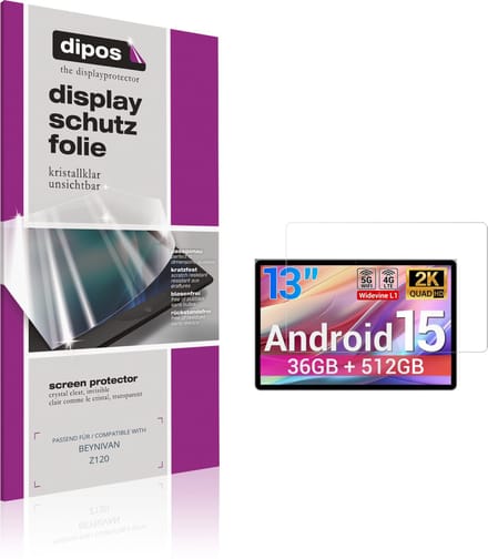 dipos – 2x Beschermfolie geschikt voor BEYNIVAN Z120 | Krasbestendige & heldere Screenprotector Ultra-Thin