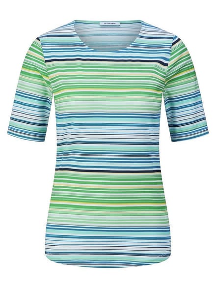 Shirt ronde hals Van Peter Hahn blauw