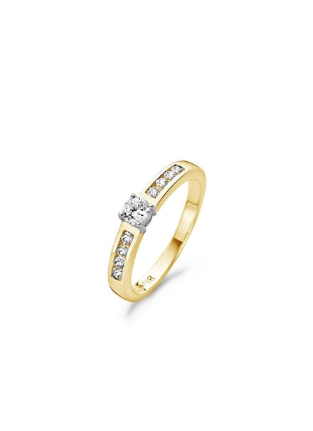 Blush Ring 1125BZI -  Geel en Wit Goud (14Krt.) met Zirconia