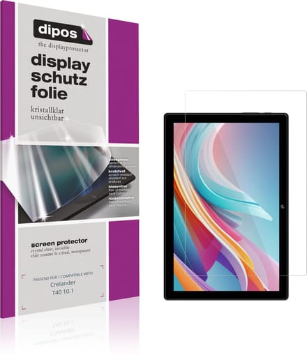 dipos – 2x Beschermfolie geschikt voor Crelander T40 10.1 | Krasbestendige & heldere Screenprotector Ultra-Thin
