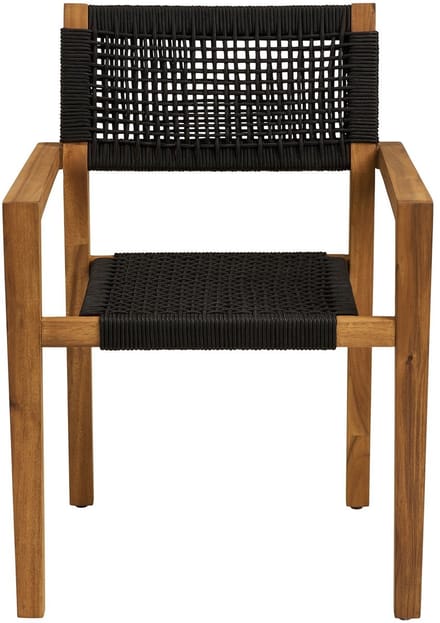 House Nordic Tuinstoel Anzio - Zwart/Naturel - Set van 2