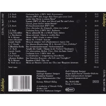 Helmuth Rilling - Mozart: Halleluja (CD)