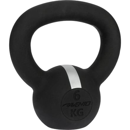 Avento Kettlebell - 6 kg - Gietijzer - Zwart/Zilvergrijs