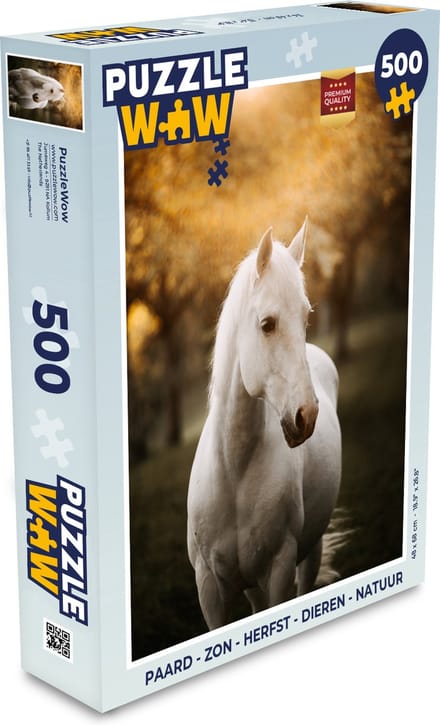 Puzzel Paard - Zon - Herfst - Dieren - Natuur - Legpuzzel - Puzzel 500 stukjes
