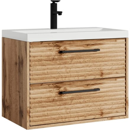 Badplaats Badkamermeubel Set Etna 01 60 cm – Eiken – Badmeubel met Wastafel