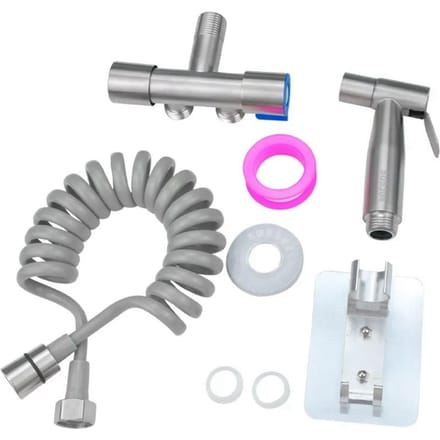 Handheld Bidet Toiletsproeier Set 304 Roestvrij Staal Handheld Bidetsproeier Kit Badkamer gray