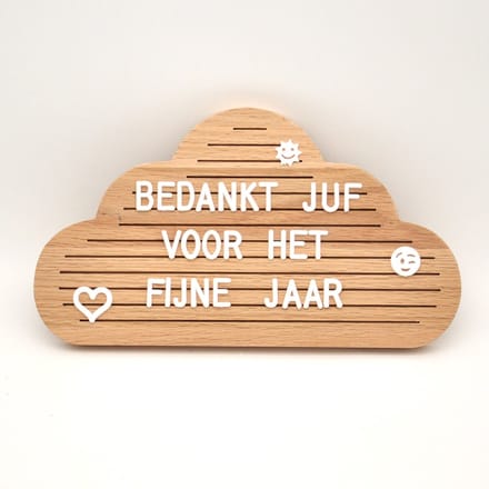 Letterbord Wolk