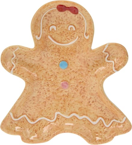 Feestelijke peperkoekvormige schaal, 22 x 19 cm, COOKIE
