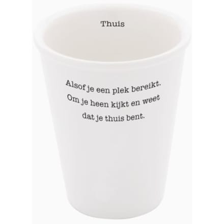 Porseleinen Beker 'Thuis' Set Van 2 - Poëten Aan Tafel - Het Servies - K. Spiering