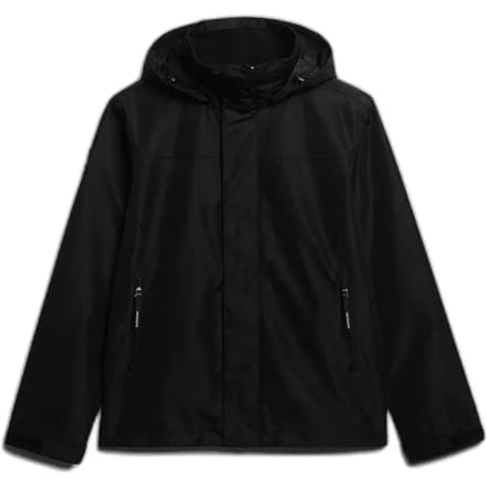 Superdry Shell Jas Met Capuchon Black Grootte: M