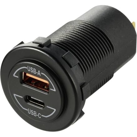 VOLTCRAFT VC-PD 60W 12/24V Power-Delivery USB-inbouwcontactdoos auto 60 W 12/24 V