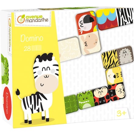 Educatief spel Domino "Dieren en texturen"