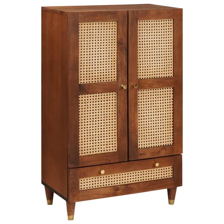 vidaXL - Hoge - Kast - Bruin - 60 - x - 33,5 - x - 100 - cm - Massief - Mango - Hout