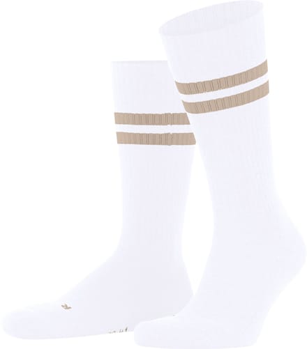 FALKE Dynamic gedessineerd katoen sokken unisex wit - maat 37-38