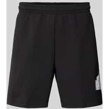 Regular fit sweatshorts met labeldetail