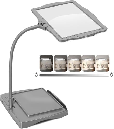 Vergrootglas met Verlichting - Loelamp - Dimbare Tafelvergrootglas - Tafelmodel
