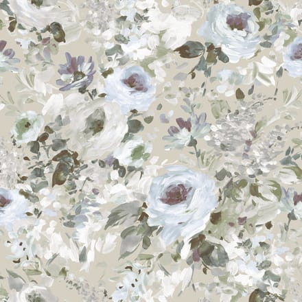 BLAUW BLOEMEN BEHANG EE22549