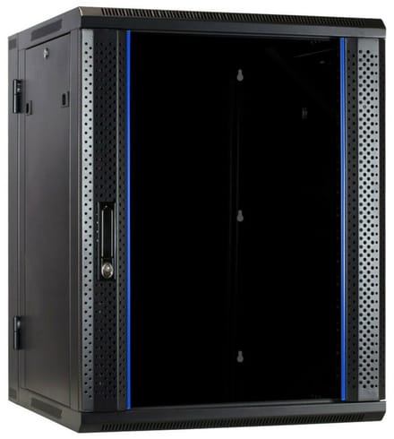 DSIT 15U wandkast (kantelbaar) met glazen deur 600x600x770mm (BxDxH) - serverbehuizing - serverrack - serverkast - 19 inch