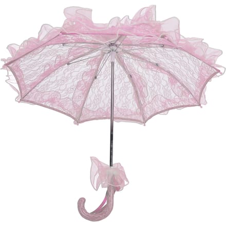 Kant Parasol Paraplu Handgemaakt Bruiloft Bruids Kant Paraplu Elegante Decoratieve Kant Paraplu roze
