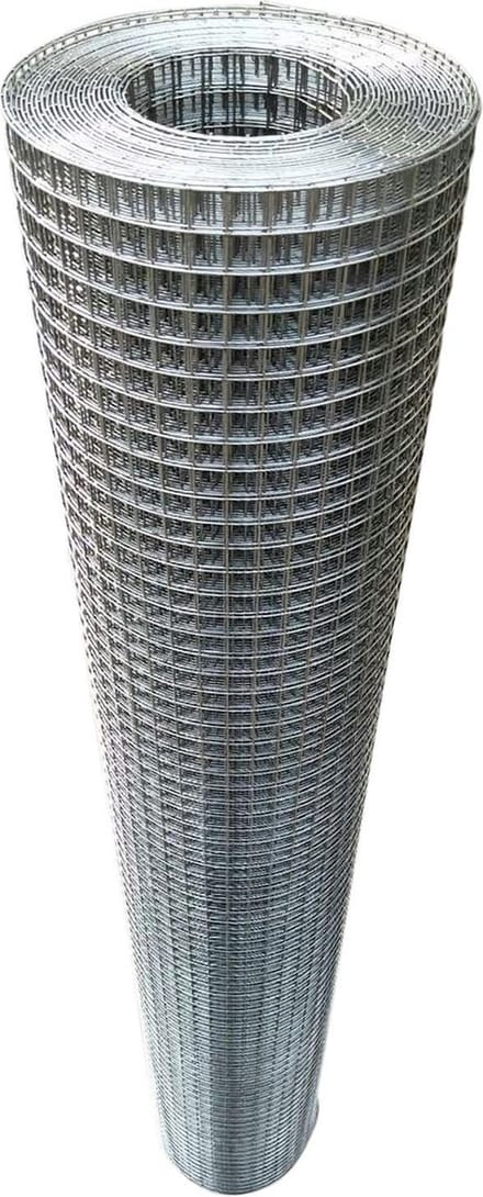 Volieregaas 12x12mm 1,00mm 100cm x 25m RVS.