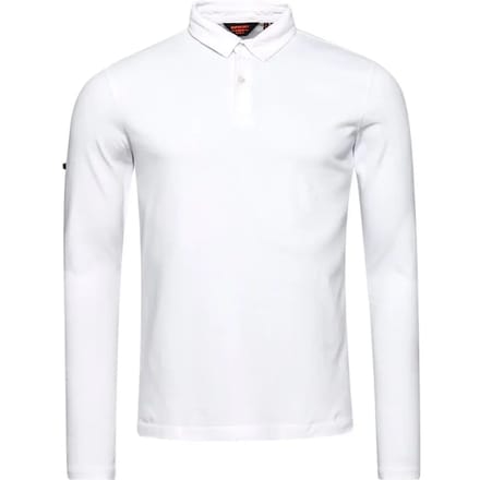 Superdry Studios Jersey Lange Mouw Poloshirt Wit 2XL Man