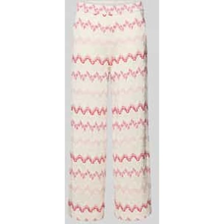 Regular fit broek met elastische band, model 'PALAZZO'