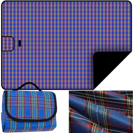 Compacte Picknickkleed / 145 x 180 cm / waterdicht / Blauw - Strand Kleed - buiten kleed