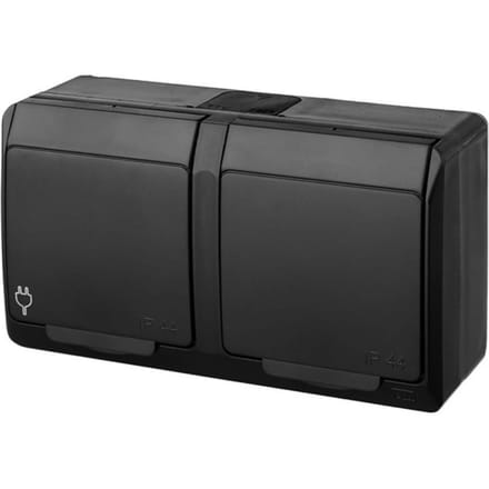 Elektro-Plast Hermes Serie - Opbouw Stopcontact - 250V AC - 16A - IP44