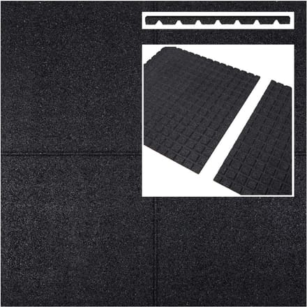 Intergard Rubberen tegels zwart 500x500x65mm prijs per m2