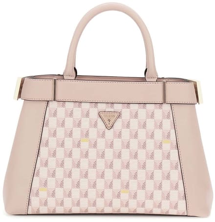 GUESS handtas schoudertas G Wave II Satchel Bag Blush Logo oud roze