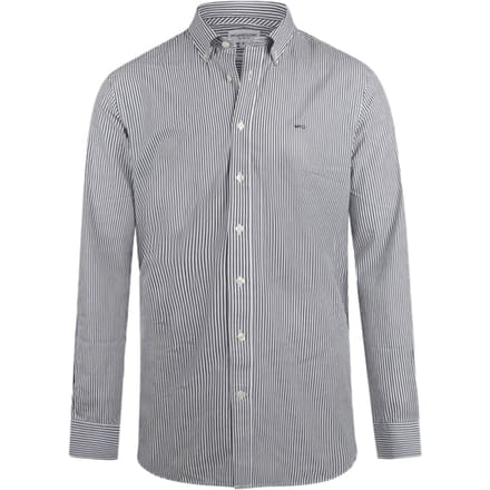 McGregor Overhemd Poplin Streep Donkerblauw (navy) - Maat S - Heren - Overhemden Casual