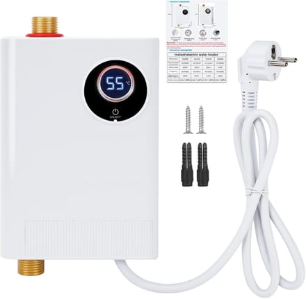 Mini doorstroomboiler - Elektrische boiler - Direct warm water - Compact en efficiënt - 3800 W - Wit