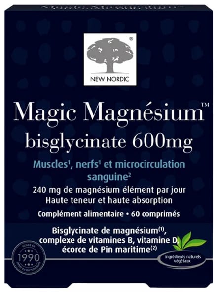 New Nordic Magnesium Bisglycinaat 600 mg 60 Tabletten