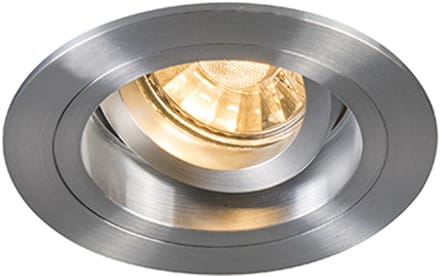 QAZQA Chuck R - Inbouwspot - 1 lichts - Ø 92 mm - aluminium