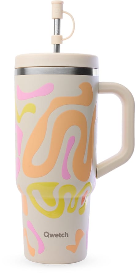 Qwetch Travel Cup Geïsoleerd - Waves Zand