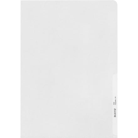 Leitz Hoge Kwaliteit Zichtmap - 30% Gerecycled Plastic - A4 - 100 stuks - Transparant