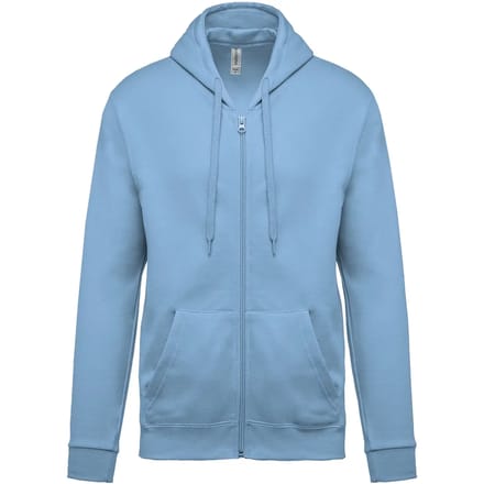 Kariban Sweater met rits en capuchon K479 - sky blue - 3XL