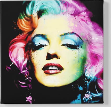 Canvas Schilderij - Marilyn Monroe - Portret - Vierkant - 100x100x2 cm