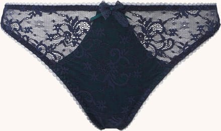 Aubade Courbes Divines string van kant - Blauw - Maat 36