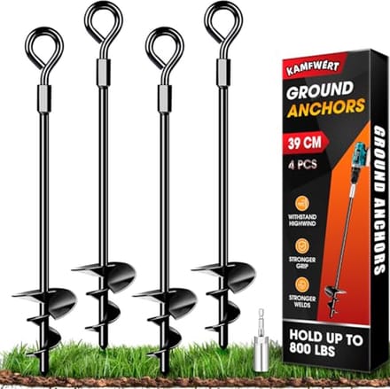 Grondanker Heavy Duty 4 Pack - Perfect voor Tenten, Trampolines en Tuin
