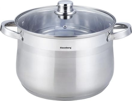 Klausberg 7165 - soeppan met deksel - 13L - Ø28 cm - RVS - inductie - alle warmtebronnen