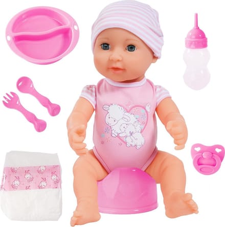 Bayer Design - Pasgeboren pop Piccolina New Born Baby met accessoires