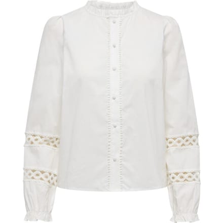 ONLY - ONLTUA L/S DETAIL SHIRT WVN CS - Dames - Blouses