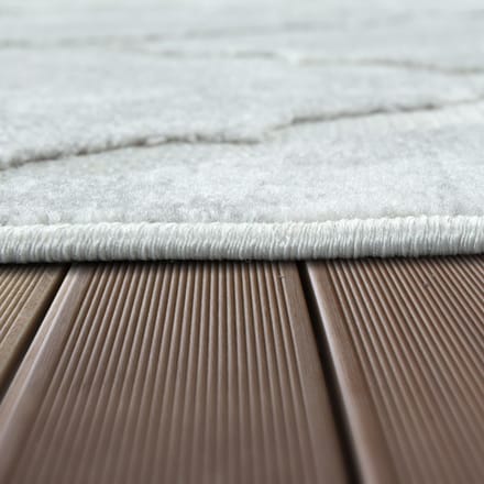 Binnen- en buitenkleed Stylo grijs  120 cm rond