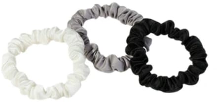 White Lotus 100% Silk Lined Scrunchies 3-pack