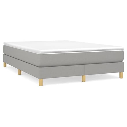 vidaXL - Boxspring - bed - stof - lichtgrijs - 140x200 - cm