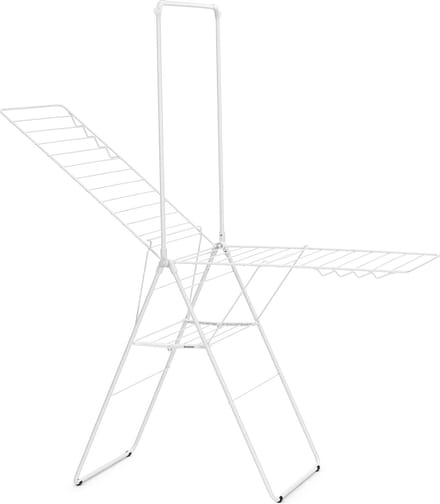 Brabantia HangOn Droogrek 25m - met Stang - Inklapbaar Wasrek - White
